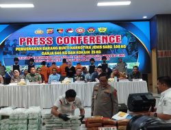 Polda Aceh Musnahkan 108 Kg Barang Bukti Narkotika Jenis Sabu.