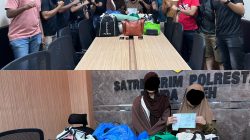 Diduga Gelapkan Emas, Dua Wanita Muda Ditangkap Polisi di Banda Aceh.