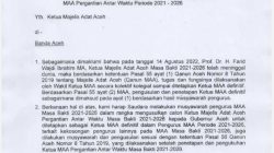 Abaikan Perintah Gubernur, Anggota MAA Lakukan Mosi Tidak Percaya kepada Ketua Kolektif Kolegial.
