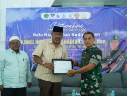 Danrem 012/Teuku Umar Beri pembekalan Bela Negara kepada santri Dayah Ruhul Qur’ani Aceh Barat.