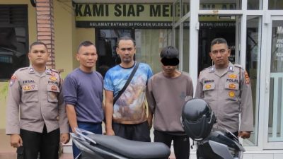 Polsek Ulee Kareng Ringkus Pemuda Aceh Besar Saat Hendak Jual Motor Hasil Curian.