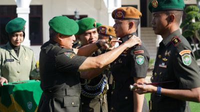 Pangdam IM Pimpin Upacara Sertijab dan Tradisi Satuan Pejabat Kodam IM