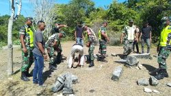 Prajurit Kodam IM Bersihkan Makam Raja Nagari Bihari Di Pidie.