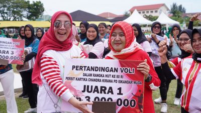 Meriahkan HUT RI Ke-80 Persit KCK Daerah Iskandar Muda gelar Aneka Lomba.