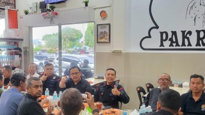 Dansat Brimob Polda Aceh Silahturahmi dengan Insan Pers.