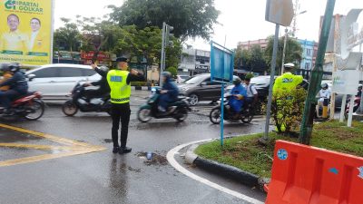 Gegana Brimob Bantu Polantas Wujudkan Aceh Aman dan Nyaman.