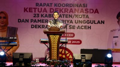Sekda Aceh: Rakor dan Pameran Kriya Dekranasda Momentum Memperkuat Kerja Sama dan Pengembangan Kerajinan.