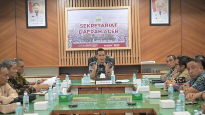 Sekda Pimpin Rapat Rencana Operasional Angkutan Laut Luar Negeri Lintasan Krueng Geukueh–Penang.