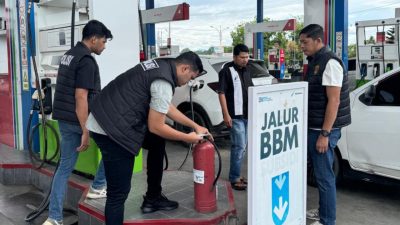 Polres Pidie Lakukan Monitoring Ketersediaan BBM di SPBU.