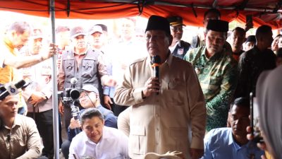Presiden Prabowo Tinjau Langsung Pospam Bencana Tanah Longsor di Aceh Tengah.