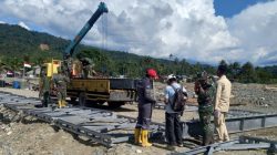 Kodam IM Kebut Pembangunan Jembatan Bailey Beutong Ateuh, Nagan Raya. 