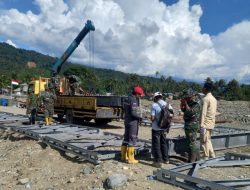 Kodam IM Kebut Pembangunan Jembatan Bailey Beutong Ateuh, Nagan Raya. 