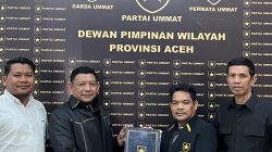 Rakhmad Sajuli Pimpin DPD Partai Ummat Kota Banda Aceh.