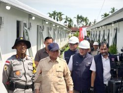 Kapolda Dampingi Presiden Prabowo Tinjau Huntara Korban Bencana di Aceh Tamiang.