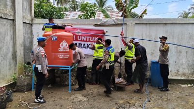 Polisi Berhasil Bangun Ratusan Sumur Bor di Lokasi Bencana.