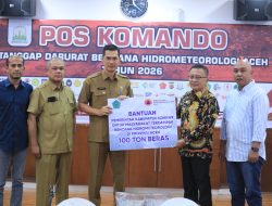 Sekda Aceh Terima Bantuan 100 Ton Beras untuk Korban Bencana Aceh dari Pemkab Konawe