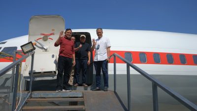 Wagub Aceh Tinjau Pembangunan Pesawat Boeing 737 untuk Wahana Manasik.