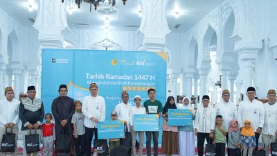 BSI Aceh Salurkan 500 Paket Sembako untuk Yatim dan Dhuafa.