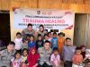 Polres Pidie Bersama Mahasiswa Gelar Trauma Healing di Huntara Tangse. 