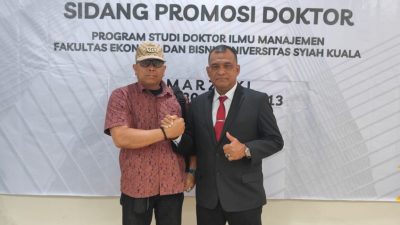 2 Personil Jajaran Polda Aceh Raih Gelar Doktor di USK.