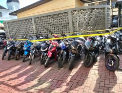 Polresta Banda Aceh Amankan Puluhan Motor Balap Liar. 
