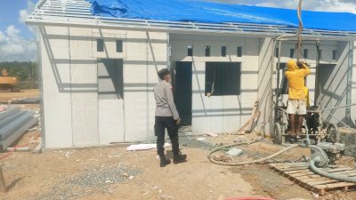 Polri Bangun Huntap Korban Banjir di Kejuruan Muda Aceh Tamiang.