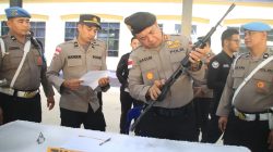 Polda Aceh Lakukan Pemeriksaan Senjata Api Yang Digunakan Personel. 