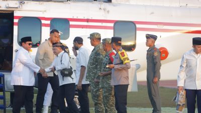 Gubernur dan Wagub Sambut Presiden Prabowo Laksanakan Shalat Idul Fitri di Aceh Tamiang.