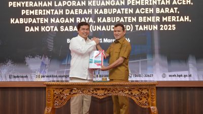 Wagub Fadhlullah Serahkan Laporan Keuangan 2025.