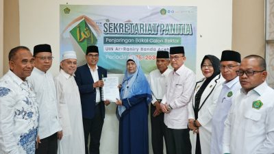 Mujiburrahman Kembali Mendaftar sebagai Calon Rektor UIN Ar-Raniry 2026–2030.