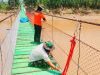 TNI Percepat Pembangunan Infrastruktur Jembatan Gantung Perintis Garuda di Tamiang.