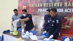 Polresta Banda Aceh Musnahkan Barang Bukti 2 Kilogram Narkotika Jenis Sabu. 