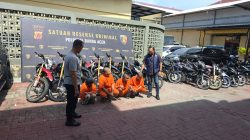 Tampung Motor Hasil Curian, Polresta Amankan Pasutri dan 9 Barang Bukti. 