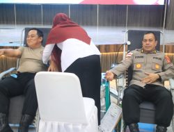 Ratusan Personel Polda Aceh Ikut Donor Darah.
