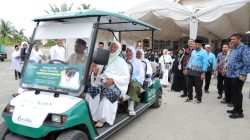 Bank Aceh Serahkan Buggy Car untuk Permudah Mobilisasi Jamaah di Embarkasi Aceh.