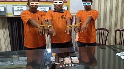 Polsek Tigapanah Amankan Tiga Jaringan Pengedar Sabu.
