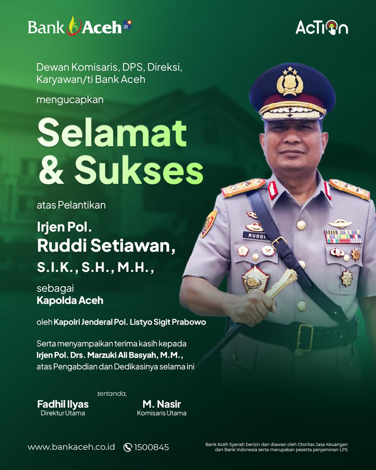 Selamat & Sukses Kapolda Aceh 