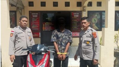 Polsek Kuta Raja Amankan Terduga Pelaku Curanmor Yang Diduga Kerap Menginap di Rumah Korban. 