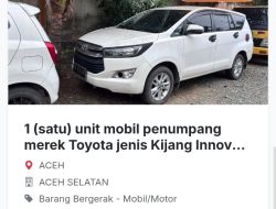 Kejari Aceh Selatan Lakukan Lelang Terbuka Barang Rampasan Negara Yang Telah Incraht.
