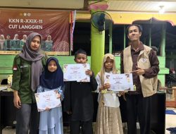 Mahasiswa KKN USK Gelar Festival Anak Sholeh di Gampong Cut Langien.