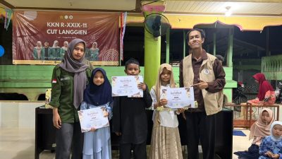 Mahasiswa KKN USK Gelar Festival Anak Sholeh di Gampong Cut Langien.