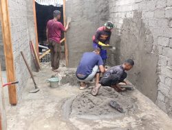 RTLH Milik Jakfar Masuki Tahap Plester Dinding dan Lantai.
