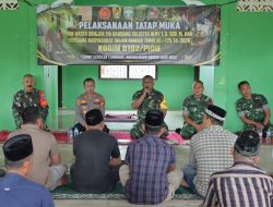 Tim Wasev TMMD Ke-129 Kodim 0102/Pidie Tatap Muka Bersama Warga dan Salurkan Bantuan Sembako.