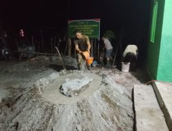 Satgas TMMD ke-129 Kodim 0102/Pidie Kebut Pengecoran Lantai RTLH Demi Capai Target. 