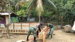 TMMD 129 Kodim 0102/Pidie Hadirkan Ketahanan Pangan, Bangun Kandang Ayam, Kolam Lele dan Kebun Sayur. 