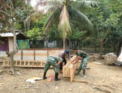 TMMD 129 Kodim 0102/Pidie Hadirkan Ketahanan Pangan, Bangun Kandang Ayam, Kolam Lele dan Kebun Sayur. 
