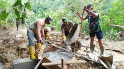 Satgas TMMD Kodim 0107/Aceh Selatan Mulai Cor Box Culvert Titik 3.