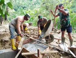 Satgas TMMD Kodim 0107/Aceh Selatan Mulai Cor Box Culvert Titik 3.