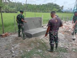 TMMD ke-129 Kodim 0102/Pidie Rampungkan Tempat Wudhuk, Sumur Bor dan MCK di Lhok Panah. 