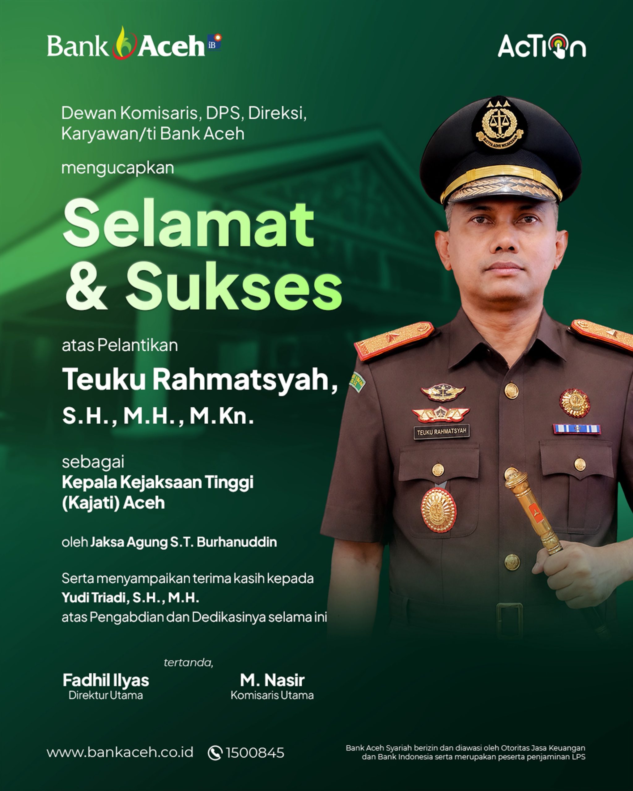 Selamat & Sukses Kajati Aceh 